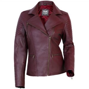 Womens Leather Jacket Oxblodd