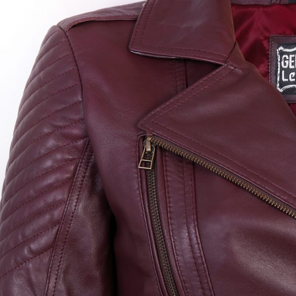 Womens Leather Jacket Oxblood