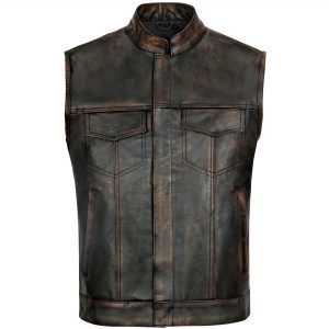 SOA-Leather-Vest-Brown-Waxed