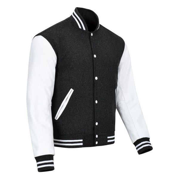 Varsity Jacket Black White