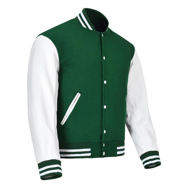 Varsity Jacket Green White